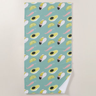 Serviette De Plage Taco à propos d'amour Motif d'élément Taco