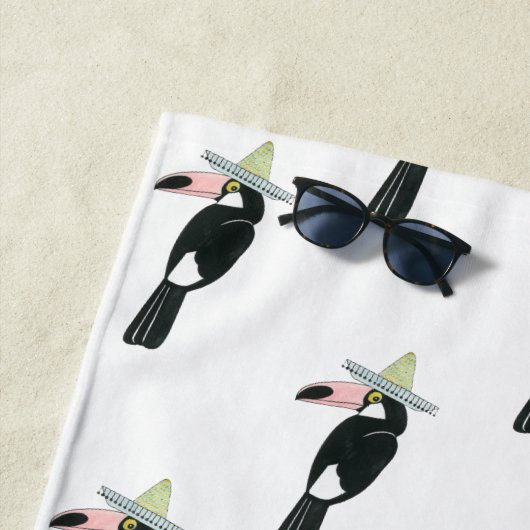 Serviette De Plage Taco à propos d'amour | Toucan Sombrero (En situation)