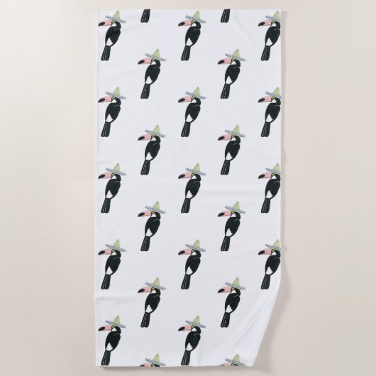 Serviette De Plage Taco à propos d'amour | Toucan Sombrero (Devant)