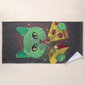 Serviette De Plage Taco et Pizza Cosmic Space Cat (Devant)