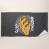 Serviette De Plage Taco Tuesday Design - Beach Towel (Devant)