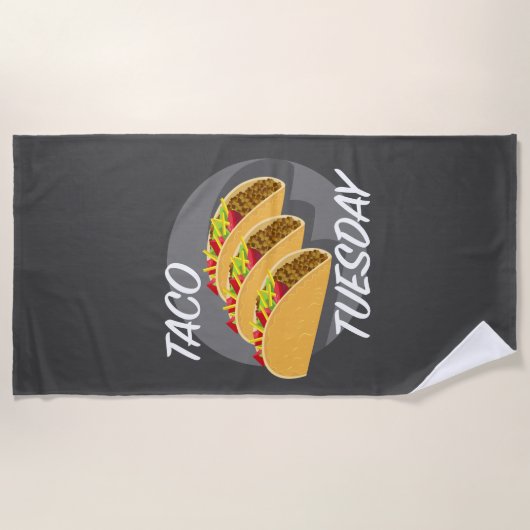 Serviette De Plage Taco Tuesday Design - Beach Towel (Devant)