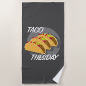 Serviette De Plage Taco Tuesday Design - Beach Towel (Devant)