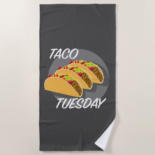 Serviette De Plage Taco Tuesday Design - Beach Towel (Devant)