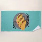 Serviette De Plage Taco Tuesday Design - Beach Towel (Devant)