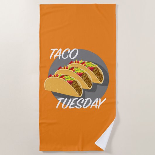 Serviette De Plage Taco Tuesday Design - Beach Towel (Devant)