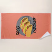 Serviette De Plage Taco Tuesday Design - Beach Towel (Devant)
