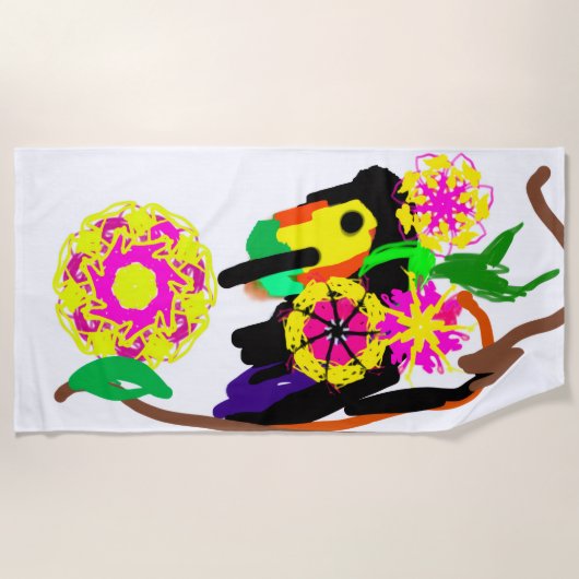 Serviette De Plage Tacon été cool (Devant)