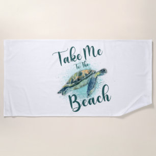 Serviette De Plage Take me to the beach, Sea Turtle