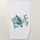 Serviette De Plage Take me to the beach, Sea Turtle (Devant)