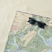 Serviette De Plage Tambour rouge sur l'île Tybee à Doboy (En situation)