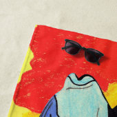 Serviette de plage Tang de licorne bleue très colo (En situation)