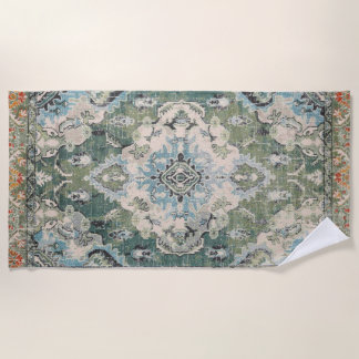Serviette De Plage Tapis antique vert