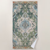 Serviette De Plage Tapis antique vert (Devant)