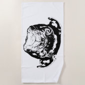 Serviette De Plage Tapis de bain Pug Crisp (Devant)