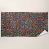 Serviette De Plage Tapis Oriental Coloré (Devant)