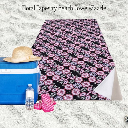 Serviette De Plage Tapisserie florale