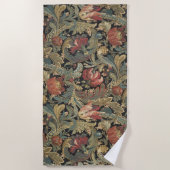 Serviette De Plage Tapisserie florale riche Brocade Antique Classique (Devant)