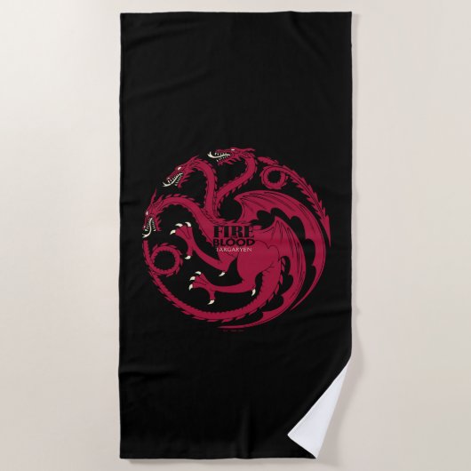 Serviette De Plage Targaryen Sigil - Fire & Blood (Devant)