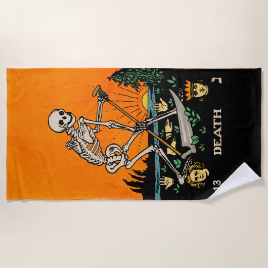 Serviette De Plage Tarot de la mort (Devant)