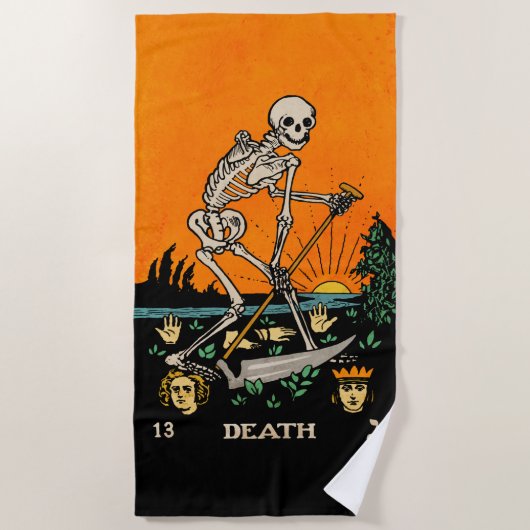 Serviette De Plage Tarot de la mort (Devant)