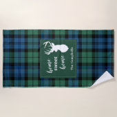 Serviette De Plage Tartan Christmas Clan Campbell Personnalisé Plaid (Devant)