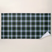 Serviette De Plage Tartan Clan Gordon Plaid Purple Green À damiers (Devant)