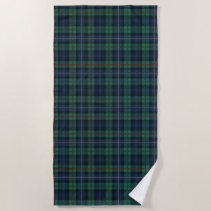 Serviette De Plage Tartan Clan Robertson Plaid Purple Green Check