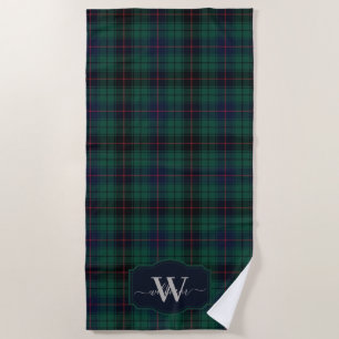 Serviette De Plage Tartan écossais traditionnel du clan Davidson à ca