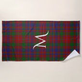 Serviette De Plage Tartan MacIntyre Plaid Monogram Beach Towel (Devant)
