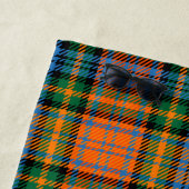 Serviette De Plage Tartan rustique à carreaux vert orange plaqué (En situation)