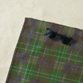 Serviette De Plage Tartan Vert de la Forêt Cabine (En situation)