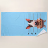 Serviette De Plage Taureau espiègle (Devant)