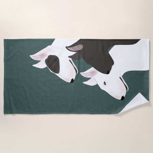 Serviette De Plage Taureau Terrier Beach Towel (Devant)