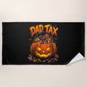Serviette De Plage Taxe Papa Drôle Halloween Citrouille