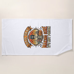 Serviette De Plage Taxe Papa Drôle Halloween Squelette Bonbons_1