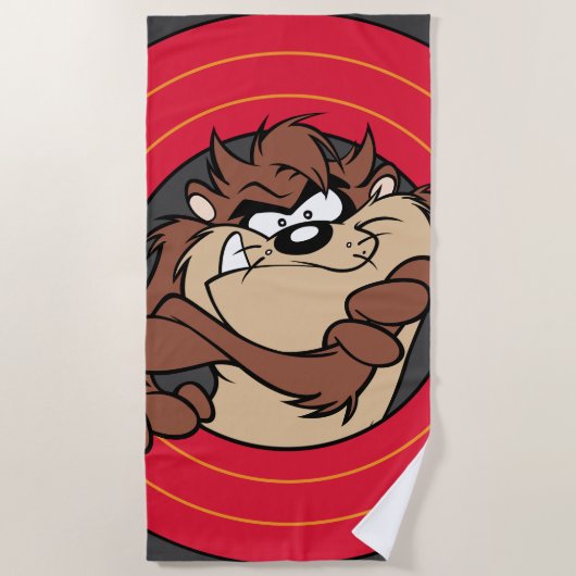 Serviette De Plage TAZ™ Through LOONEY TUNES™ Circles (Devant)