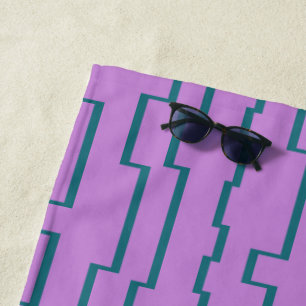 Serviette De Plage Teal Circuit Lines