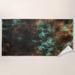 Serviette De Plage Teal Cooper Patina Métallisé