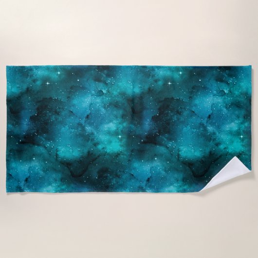 Serviette De Plage Teal Galaxy Series 7 (Devant)