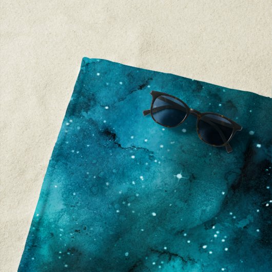 Serviette De Plage Teal Galaxy Series 7 (En situation)