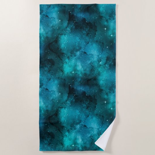 Serviette De Plage Teal Galaxy Series 7 (Devant)