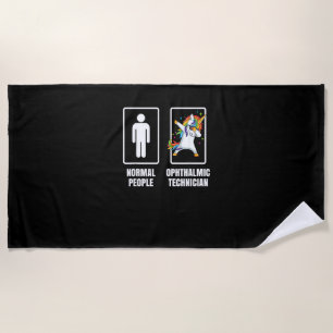 Serviette De Plage Technicien ophtalmique de licorne qui fait dabber