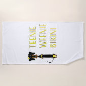 Serviette De Plage Teckel minuscule de bikini (Devant)