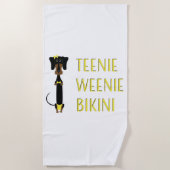 Serviette De Plage Teckel minuscule de bikini (Devant)
