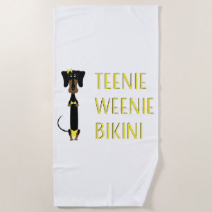 Serviette De Plage Teckel minuscule de bikini