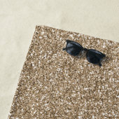 Serviette De Plage Teddy Bear Brown Gold Parties scintillant (En situation)