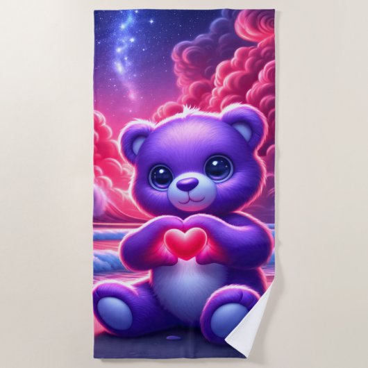 Serviette De Plage Teddy Bear Love (Devant)