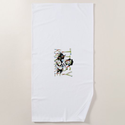 Serviette De Plage TEE Chanson Karaoké Chahuté (Devant)