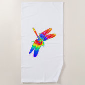 Serviette De Plage Tee de dragonfly Dye arc-en-ciel (Devant)